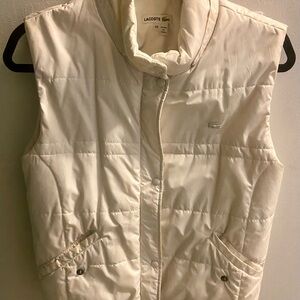 Lacoste Men’s Cream Quilted Vest